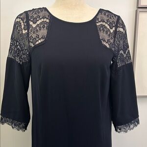Local European Black Lace Sleeve Dress